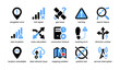 © Cali6ro - Navigation error icons for lost signal and gps problems on white