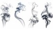 © DESTIANINGSIH - Smoke wisps rising, isolated on white, for design overlay or product promotion use