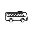© muhammad zakriya - A simple black and white line drawing of a bus is presented on a white background.