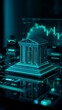 © Halim - Generative AI visualizes digital financial data with futuristic architecture