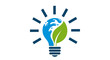 © Arafa - Eco-friendly light bulb concept symbolizing innovation and sustainability with a green leaf and flowing water