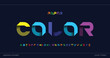 © Moscoo - Origami style Multicolor font design, paper folding alphabet letters  A, B, C, D, E, F, G, H, I, J, K, L, M, N, O, P, Q, R, S, T, U, V, W, X, Y, Z and Arab numerals 0, 1, 2, 3, 4, 5, 6, 7, 8, 9