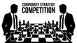 © Hanif - Businessmen in suits compete in corporate strategy game of chess