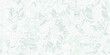 © Ella - seamless tropical leaf pattern with delicate white lines on a soft mint green background