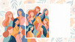 © Arum - Diverse group of women with flowing hair, celebrating femininity and solidarity in a soft, floral background