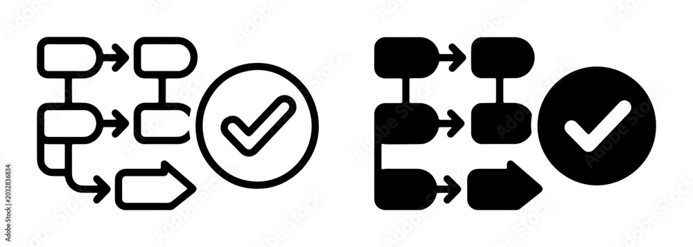 Process Flowchart Icons, Workflow Steps, Decision Tree Diagrams ...