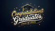 © medox - Golden Congratulations Graduates Class of 2026 Lettering Sign