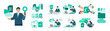 © SHIROKUMA-DESIGN - Modern business team efficiently uploading digital documents to secure cloud storage for workflow optimization, enhancing corporate data management and corporate communication solutions