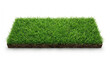 © Mousumi - Green grass field banner isolated on white background realistic 3D rendering illustration