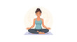 © Muhammadnur - Woman in meditation yoga pose.