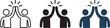 © Mamun - Team, collaboration icon collection showing high five gestures symbolizing partnership, motivation, and shared success suitable for business, HR, and corporate culture graphics.