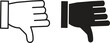© mila - Thumb down icon collection. Minimal icon and symbol