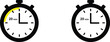 © JESMIN - Black stopwatch icons showing twenty minute duration with yellow progress indicator Vector