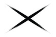 © Md. Sohel - Grunge style brush stroke black cross mark sign icon texture on white background highlight rejection x and cancel symbol vector illustration