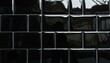 © Viktor - Black glossy ceramic tiles form a brick pattern. Shiny squares create a smooth, reflective surface ideal for modern interiors. Dark, elegant design repeats horizontally.