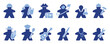 © Maestro - Set of profession icons. Job, career, occupation, employment. Worker, human, roles, services.