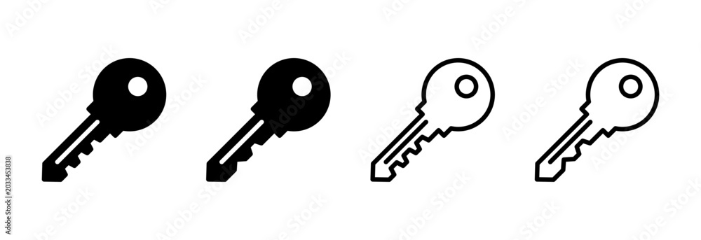 Sign Key Icon Key icon symbol for apps and websites. Key sign and symbol. keys vector ...