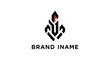© vane - Black geometric vertical logo with red accent on white background