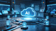 © chunhui - Visualization of large-scale multimodal AI language models; unifying AI models for simultaneous processing of text, images, audio, and video; fundamental model technology topics.