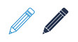 © Ryan - Simple pencil icons for education design: Solid vector icons - Clipart, sticker - icon set - Editable modern style icon