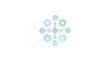 © Nonot - Abstract Gradient Network with Gears and Arrows.