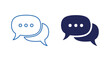 © Ryan - Speech bubble icon with loading dots: Glyph and solid icon set - Icon vector - Editable line icons. Vector illustration