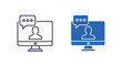 © Ryan - Online chat support icon in flat design