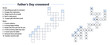 © VectorVille - Father's Day crossword puzzle with clues and empty grid layout