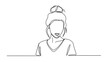 © Stock Image Paradise - A minimalist 2D CAD Vector illustration of a woman with her hair tied up