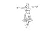 © Stock Image Paradise - A 2D CAD vector illustration of a dancer performing a graceful movement.
