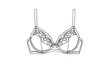 © Stock Image Paradise - Detailed 2D CAD Vector illustration of a bra with floral design