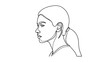 © Stock Image Paradise - A 2D CAD Vector illustration of a woman's head in profile