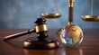 © Angga - Global Justice and Law Symbolism with Gavel and Scales of Justice.