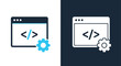 © Ryan - Web development coding tool icon set: Solid vector icons - Clipart, sticker - icon set - Editable modern style icon