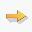 © pangestutyheni8455 - Yellow Arrow Pointing Right with Shadow