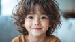 © Fana Art - Smiling child indoors, cozy home background, portrait use