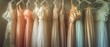 © IvyBridge - In the wardrobe, several nightgowns are neatly hung
