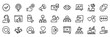 © gecun - Digital Marketing and Communication Line Icons Set. Social Media, Advertising, Branding, Content Creation, Influence and Online Business Strategy Vector Illustration Collection.