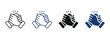 © Sima Visuals - Partnership handshake icon set. Vector symbols for unity, cooperation and brotherhood solidarity