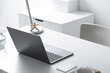 © New Africa - Stylish workplace with laptop, stationery and decor indoors