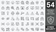 © Zilkasun - Cyber Security icon set. Editable line icons. Vector illustration.