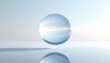 © Tejjaz - Sphère transparente réfléchie sur une surface