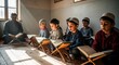 © rafani - Young boys reading the Quran in a traditional madrasa school.