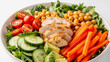 © She4aan - Healthy Grilled Chicken Salad Bowl with Avocado, Chickpeas, and Fresh Vegetables