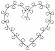 © Taras - Decorative heart shape made of interconnected small hearts a romantic abstract doodle