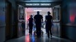 © Ellis - Emergency Medical Team Rushing Patient into Trauma Center with Urgent Care Response in Hospital Corridor