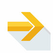 © syari - Yellow Arrow Icon with Shadow