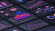 © Chaosamran_Studio - Financial data document graph chart report statistic marketing research development planning management strategy analysis accounting. Financial business technology concept. 3d rendering.
