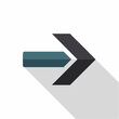 © muftigayuh8750 - Modern Arrow Icon with Long Shadow