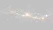 © Russell Edwards - Golden Magic light effect PNG. Flowing luminous particle trail with glowing light effect. Glowing gold lines and radiant stardust sparkle effect png
